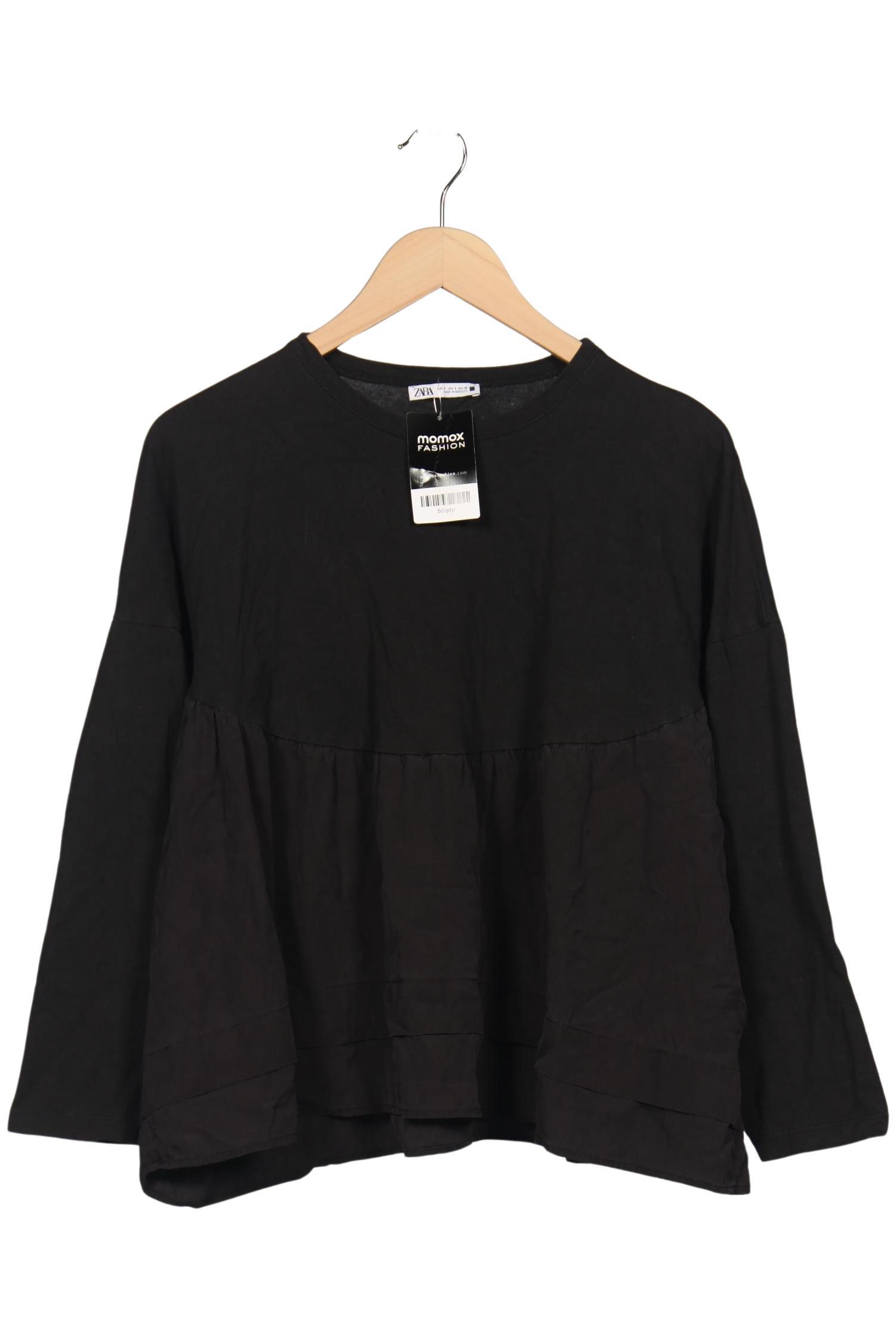 

Zara Damen Langarmshirt, schwarz, Gr. 36