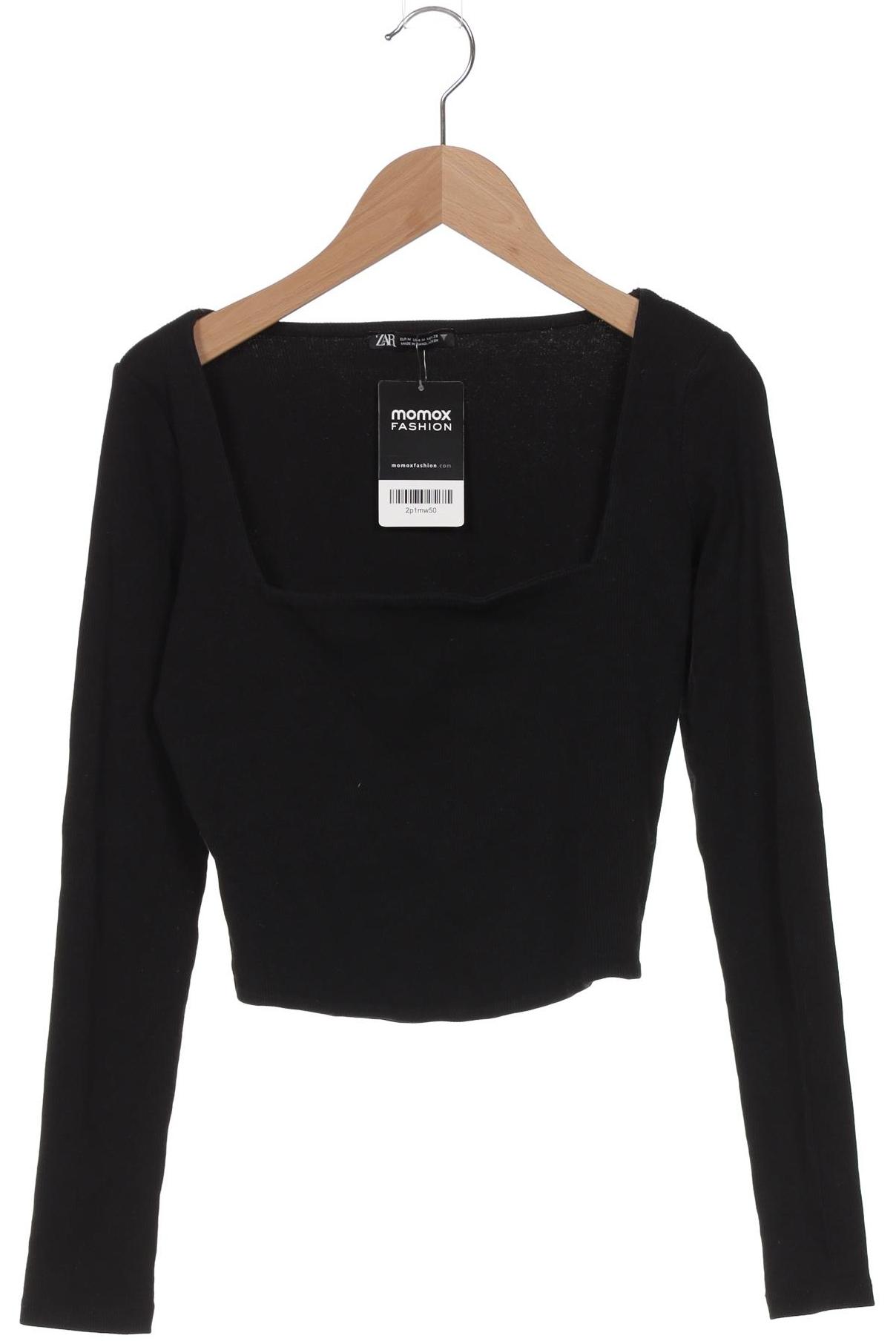 

Zara Damen Langarmshirt, schwarz, Gr. 38