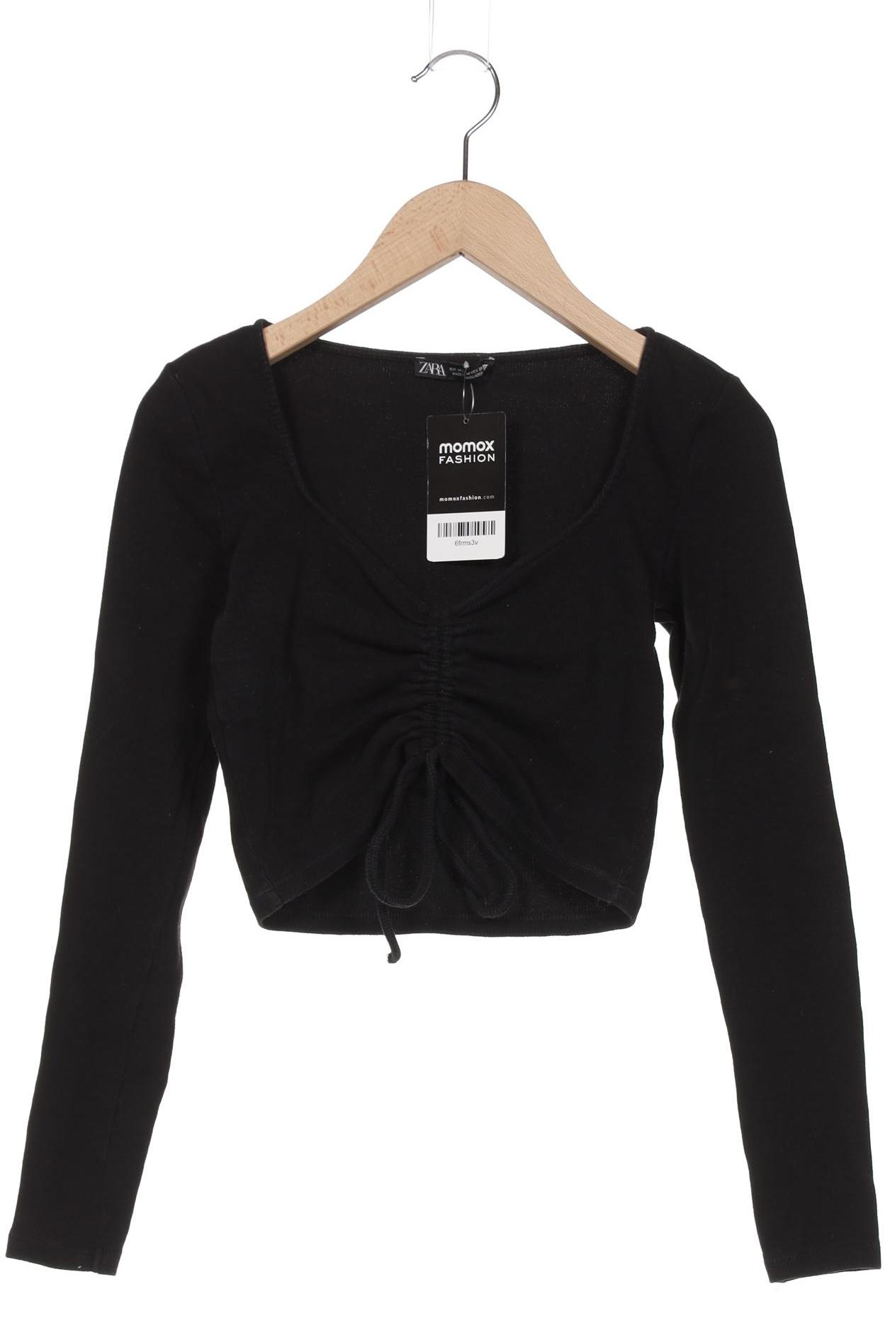 

Zara Damen Langarmshirt, schwarz, Gr. 38