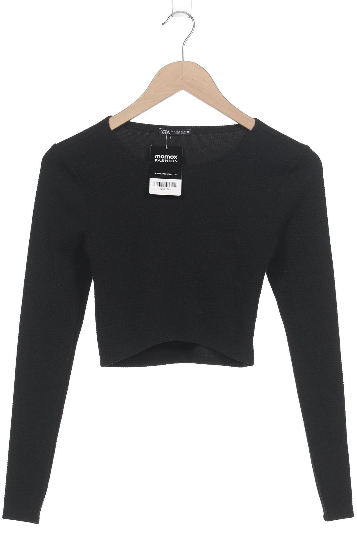 

Zara Damen Langarmshirt, schwarz, Gr. 38
