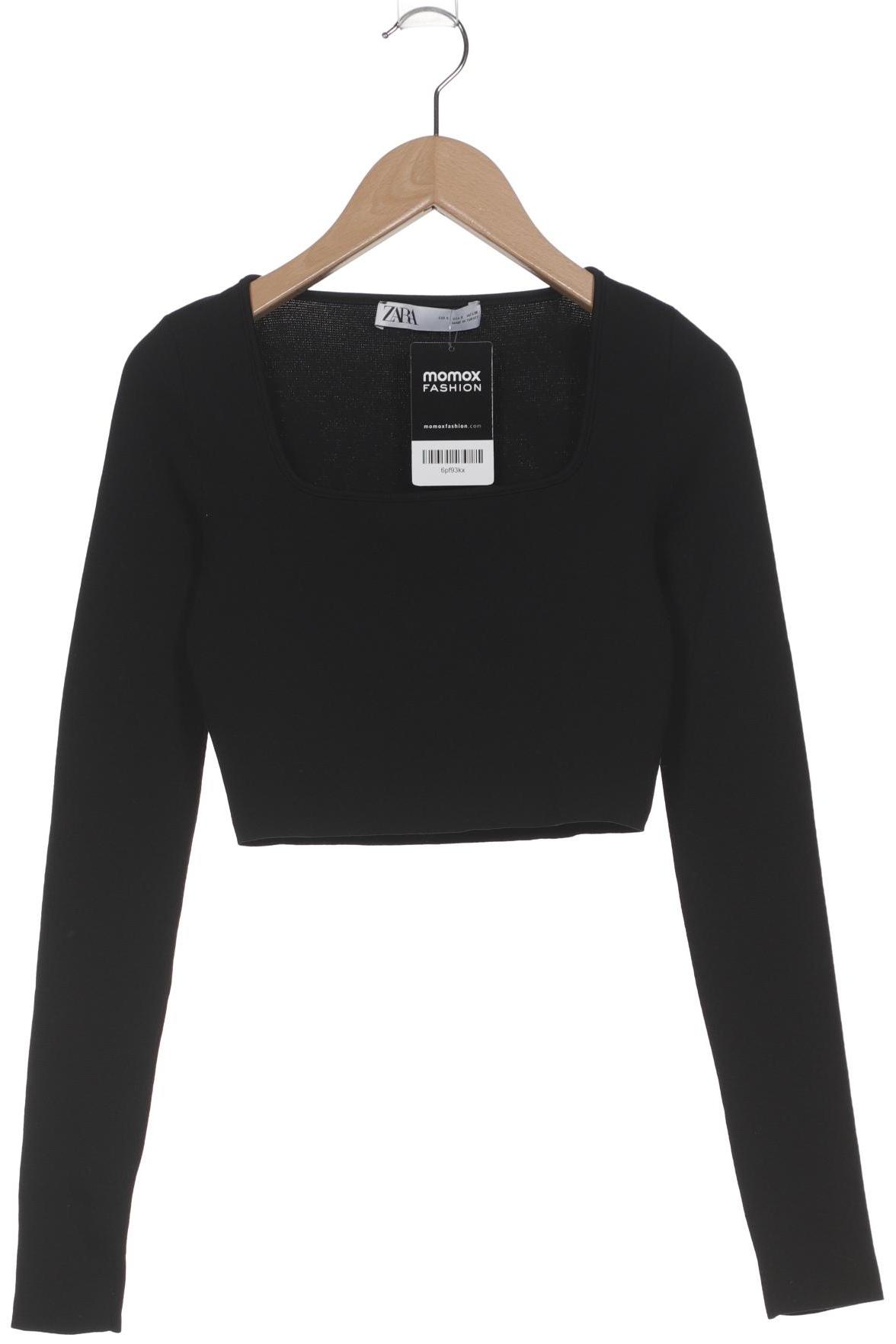 

Zara Damen Langarmshirt, schwarz, Gr. 36