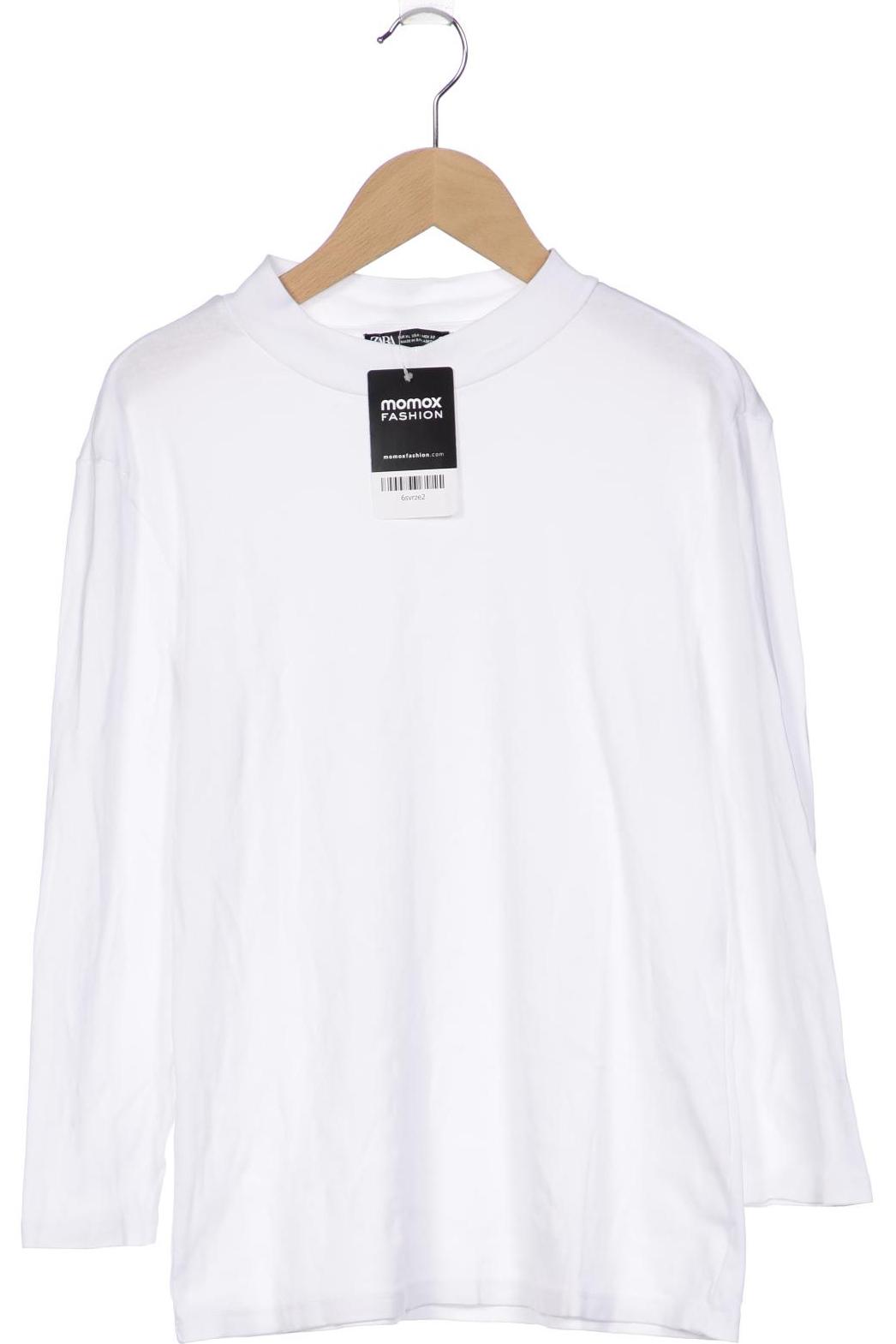 

Zara Damen Langarmshirt, weiß, Gr. 44