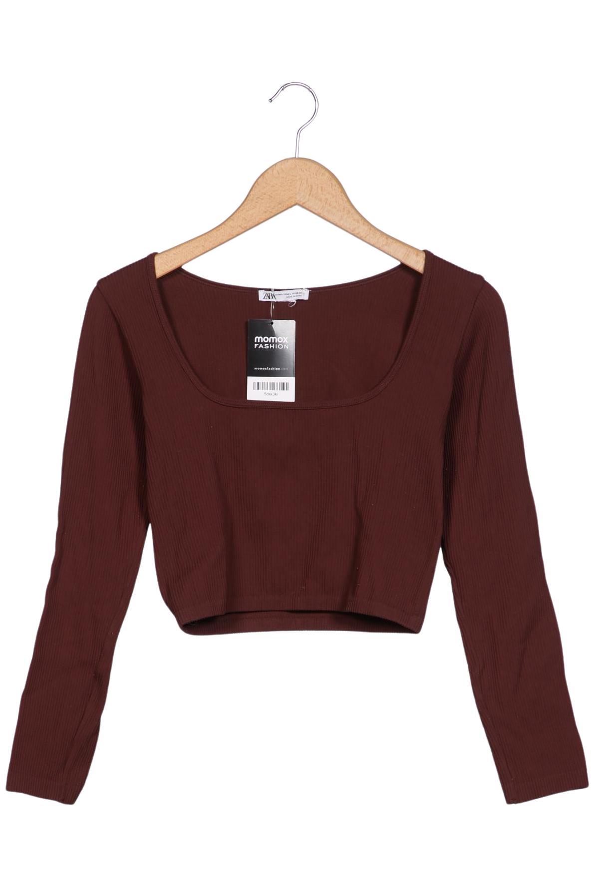 

Zara Damen Langarmshirt, braun, Gr. 38