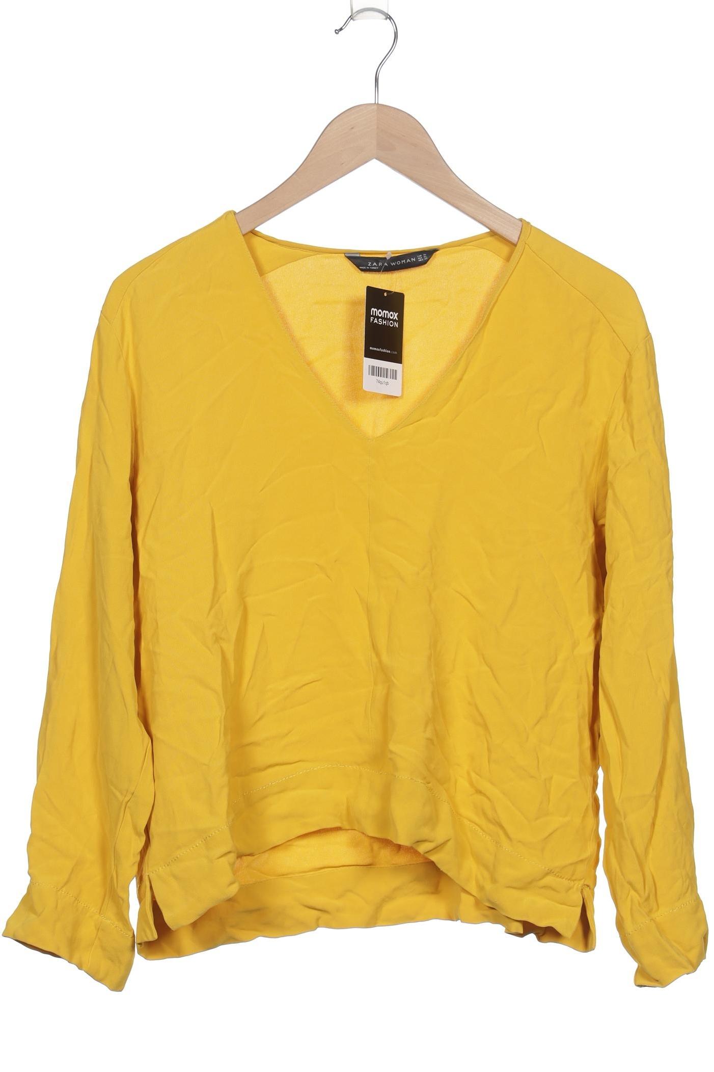 

Zara Damen Langarmshirt, gelb, Gr. 44