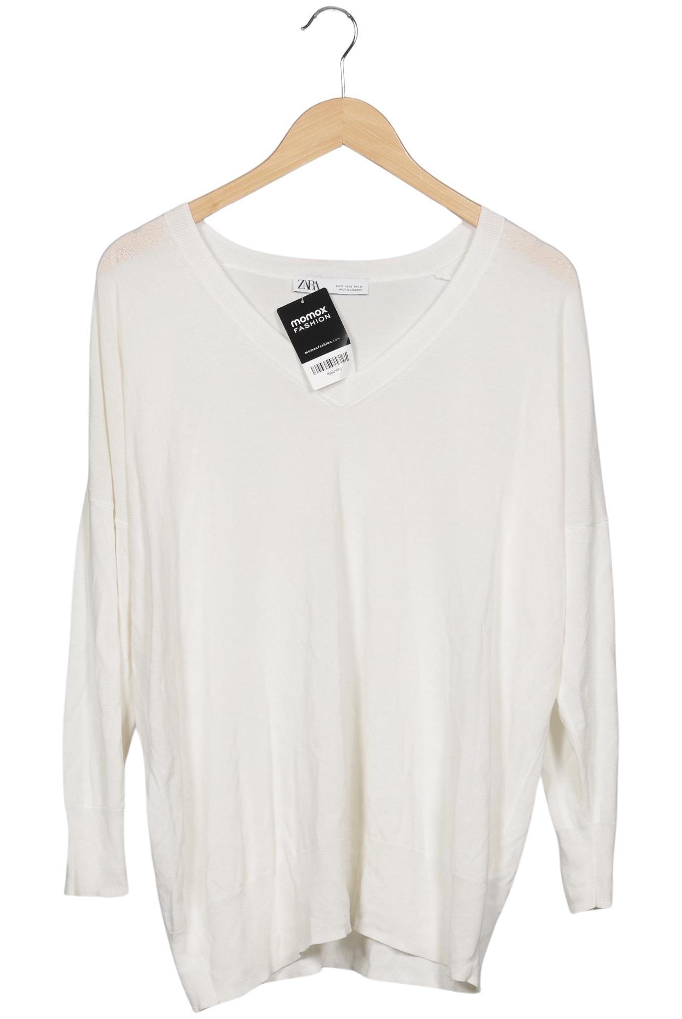 

Zara Damen Langarmshirt, weiß, Gr. 36