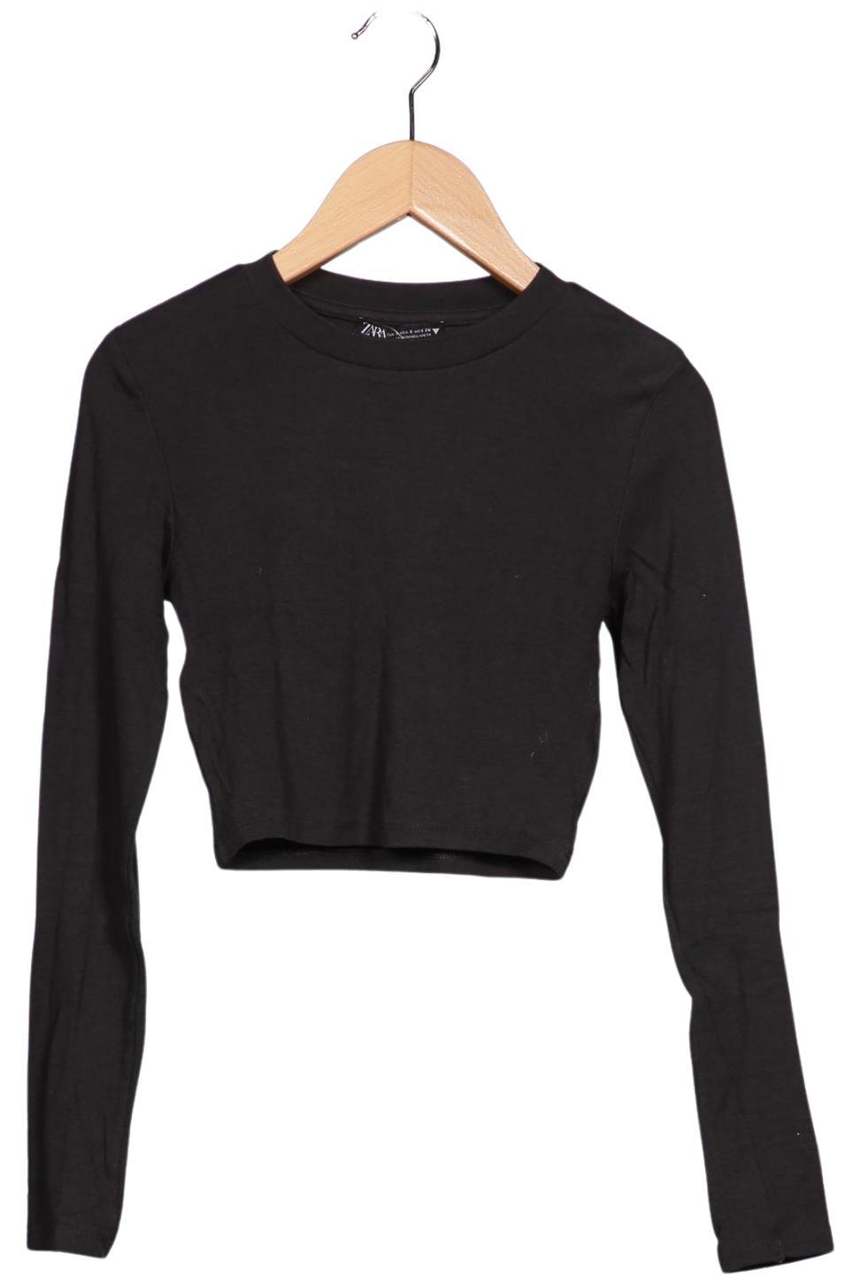 

Zara Damen Langarmshirt, schwarz, Gr. 36