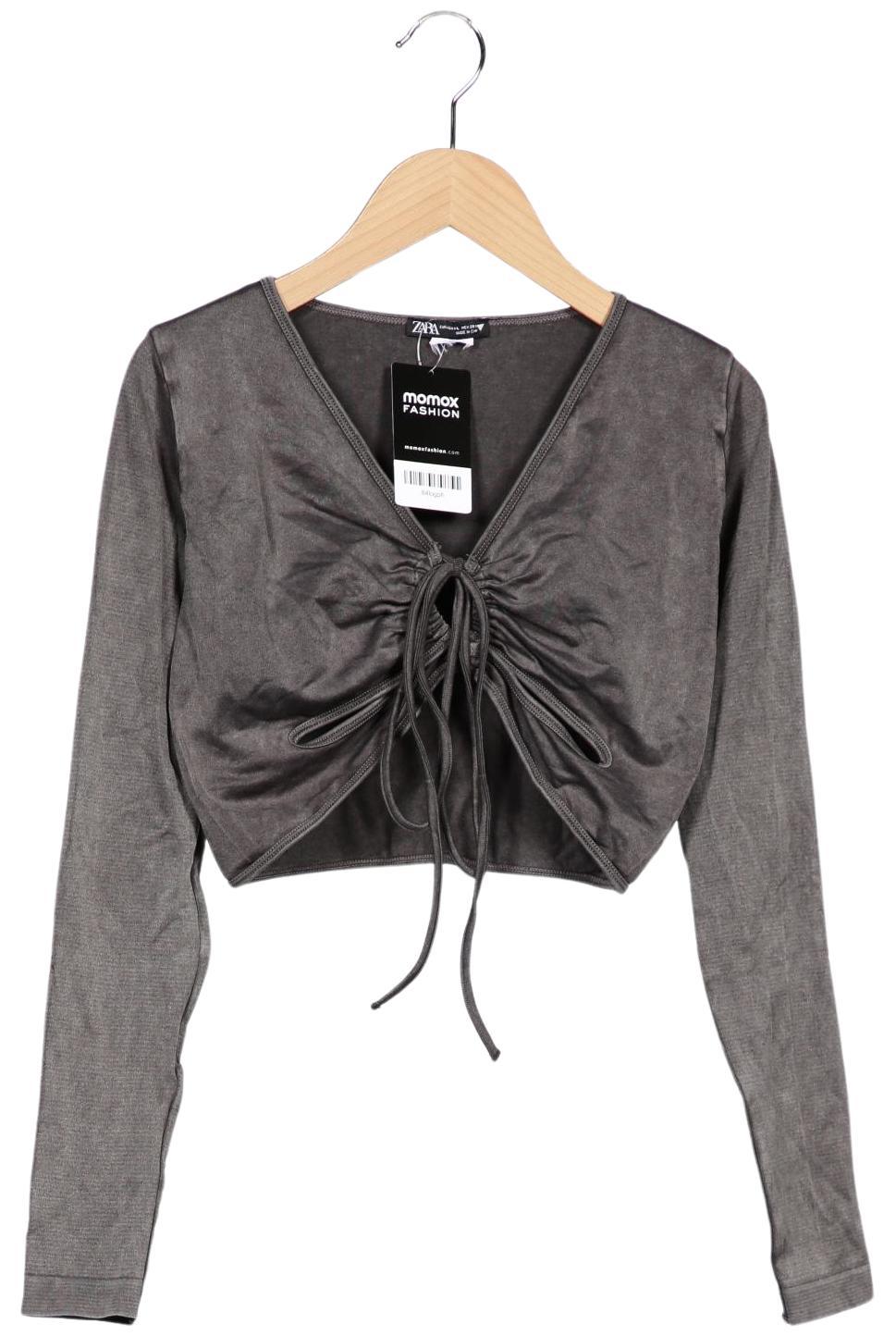 

Zara Damen Langarmshirt, grau, Gr. 42