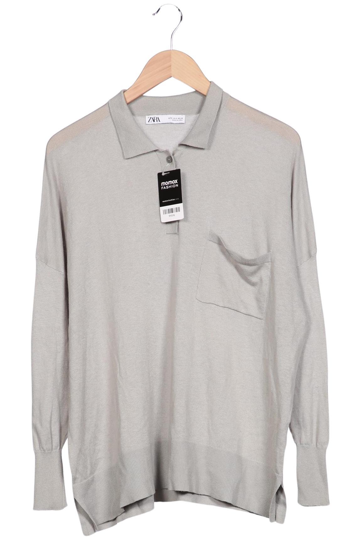 

Zara Damen Langarmshirt, grau, Gr. 36