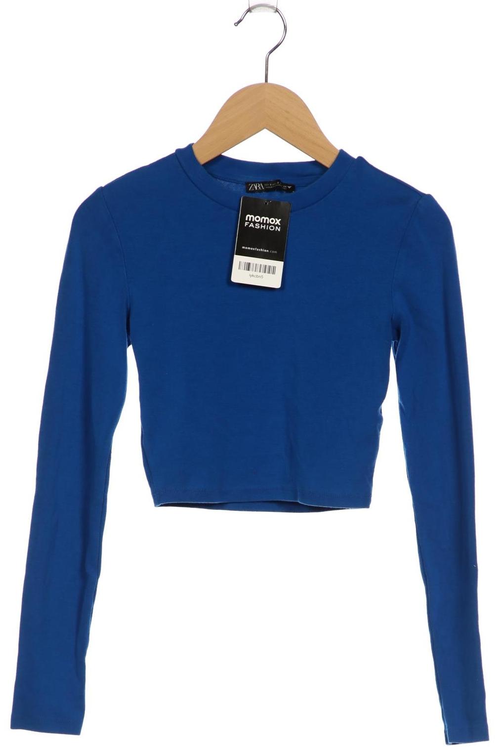 

Zara Damen Langarmshirt, blau, Gr. 36