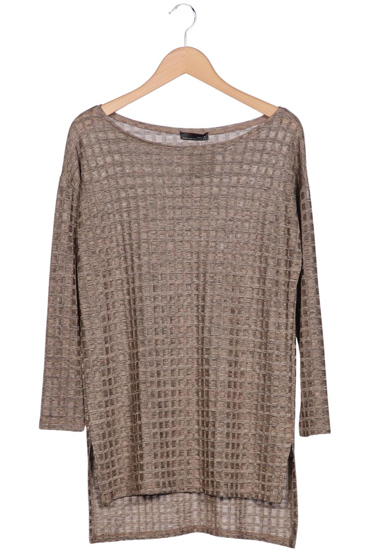 

Zara Damen Langarmshirt, beige, Gr. 38