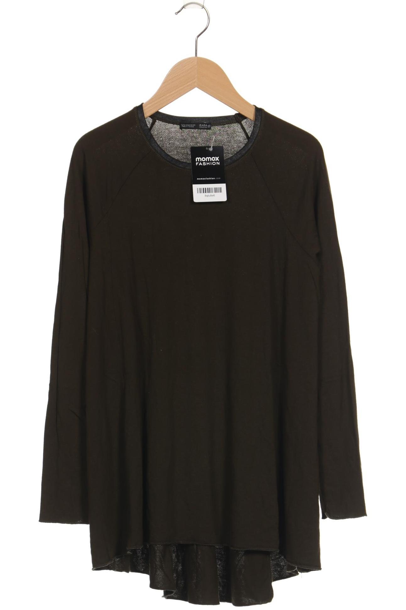 

Zara Damen Langarmshirt, grün, Gr. 38