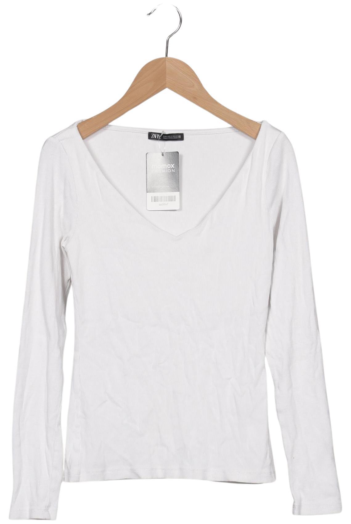 

Zara Damen Langarmshirt, weiß, Gr. 38