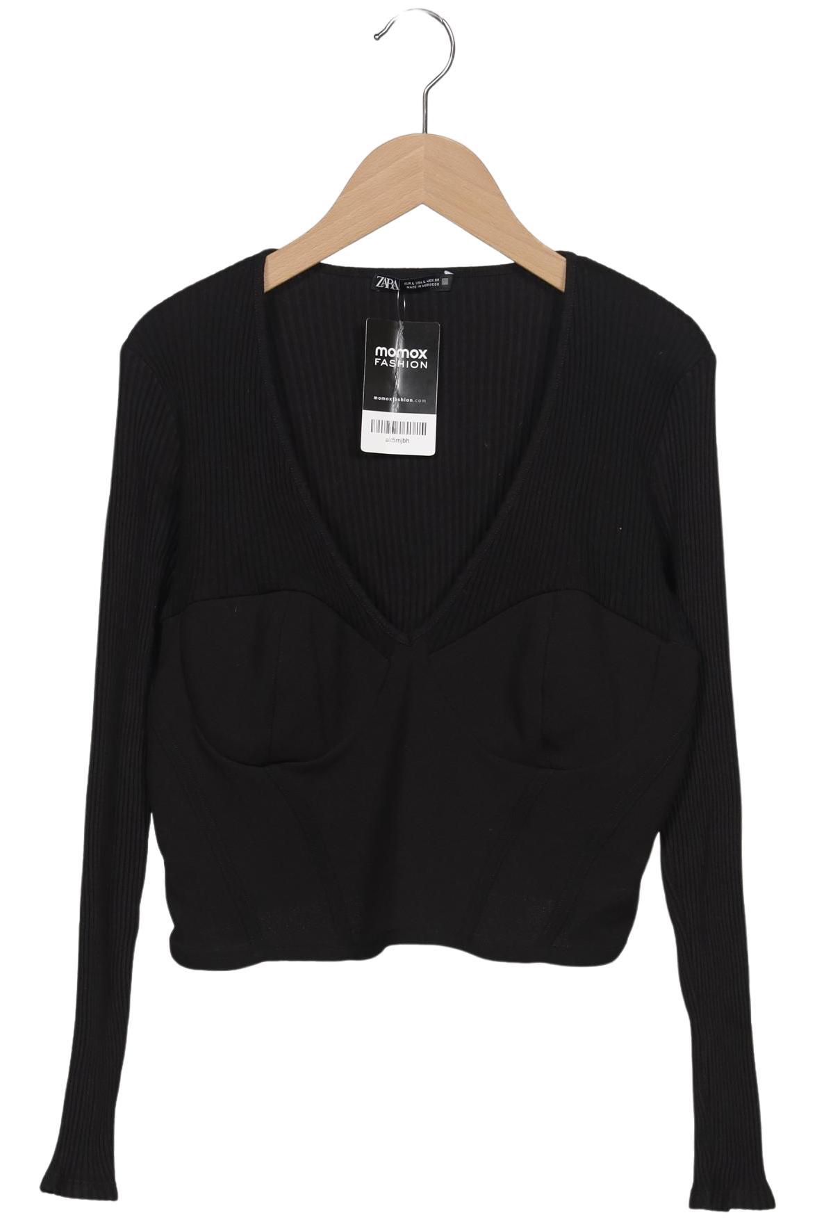 

Zara Damen Langarmshirt, schwarz, Gr. 42