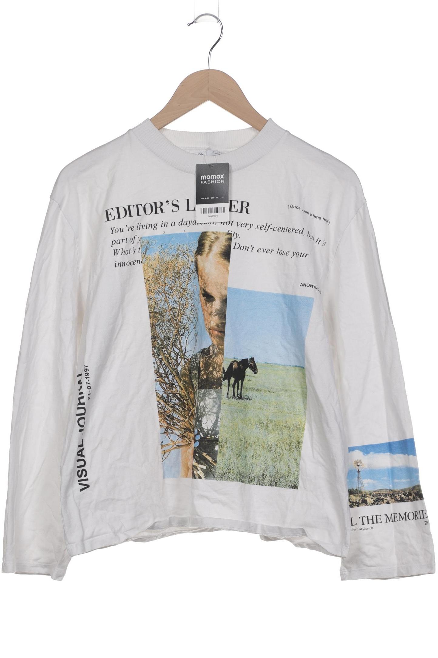 

Zara Damen Langarmshirt, weiß, Gr. 38