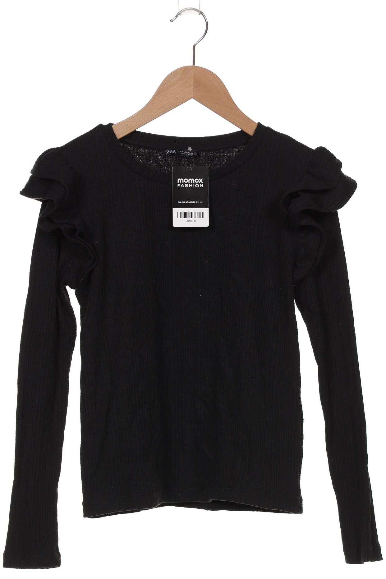 

Zara Damen Langarmshirt, schwarz, Gr. 38