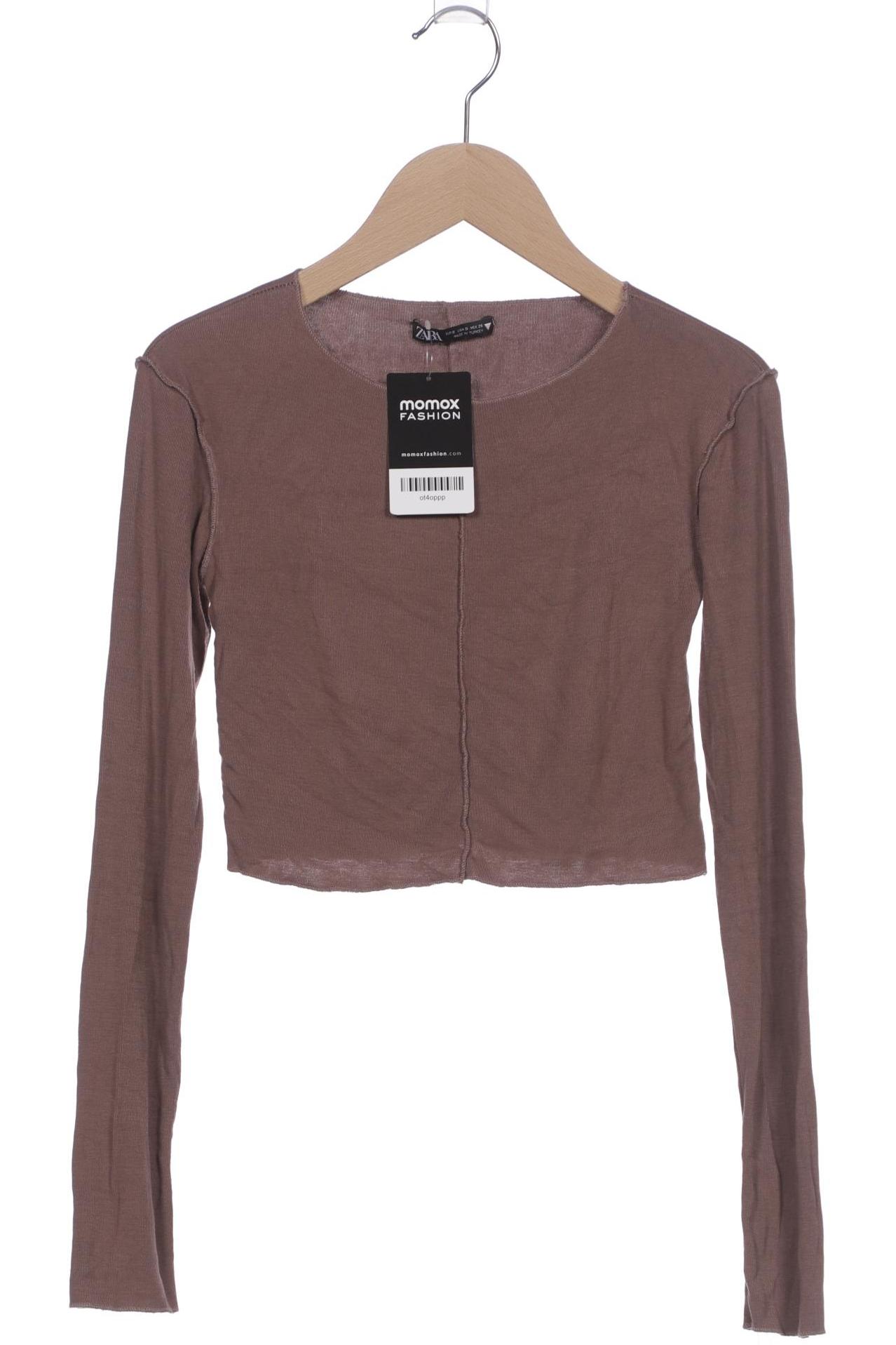 

Zara Damen Langarmshirt, braun, Gr. 36