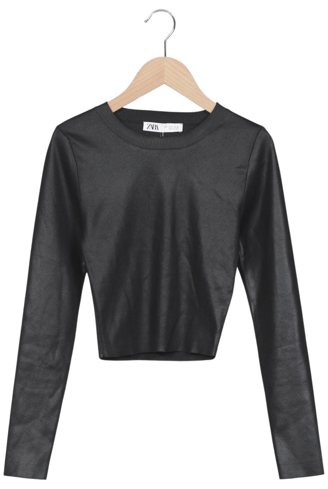 

Zara Damen Langarmshirt, schwarz, Gr. 36