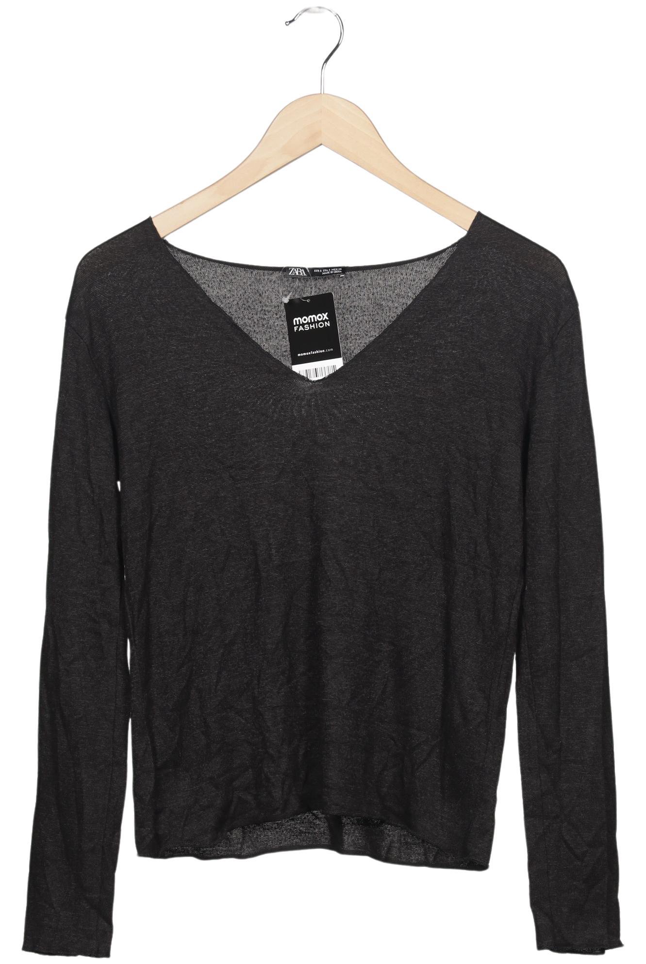 

Zara Damen Langarmshirt, grau, Gr. 36