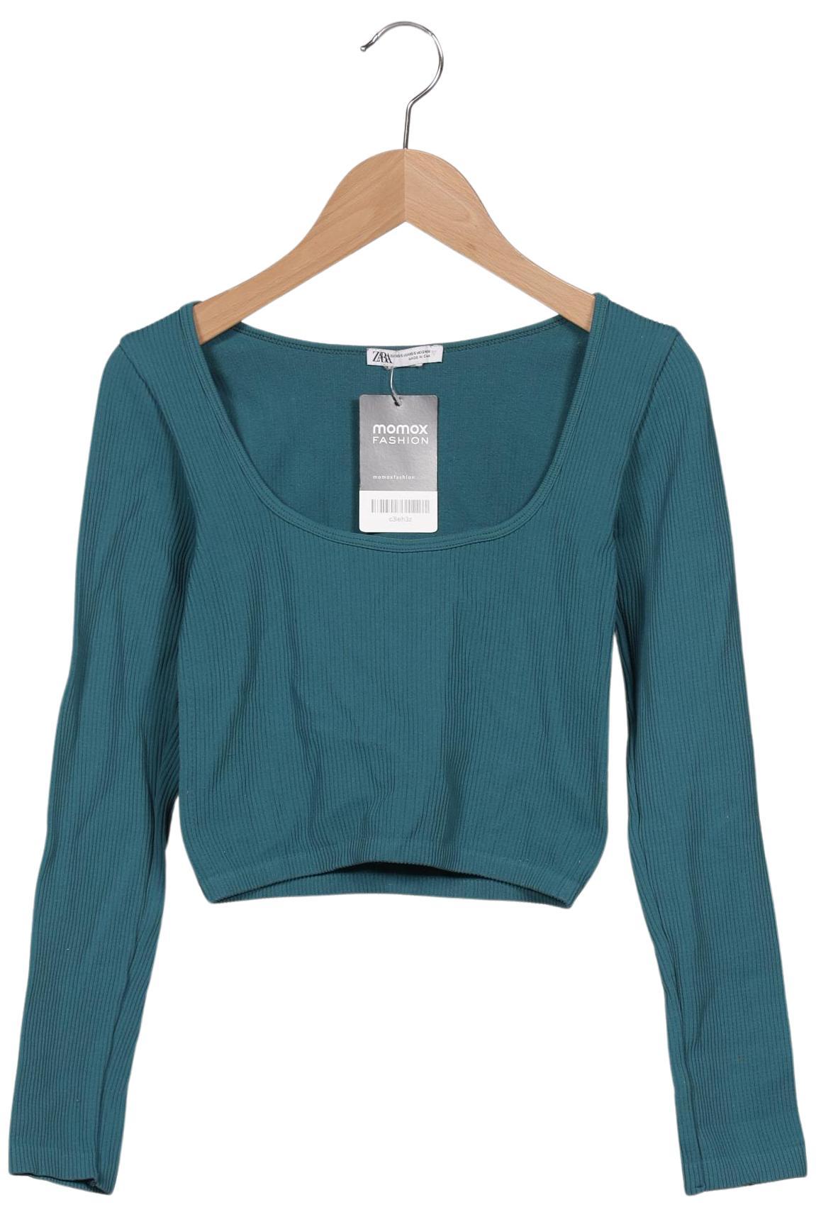 

Zara Damen Langarmshirt, türkis, Gr. 34