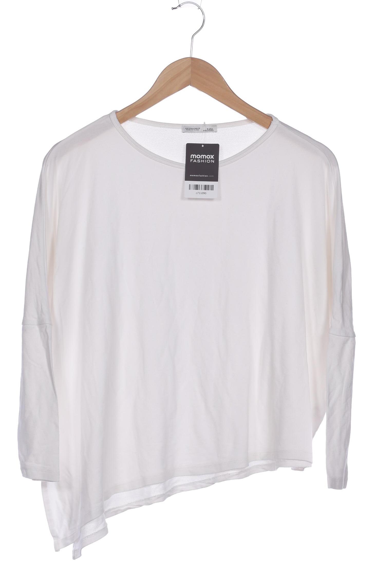 

Zara Damen Langarmshirt, weiß, Gr. 36