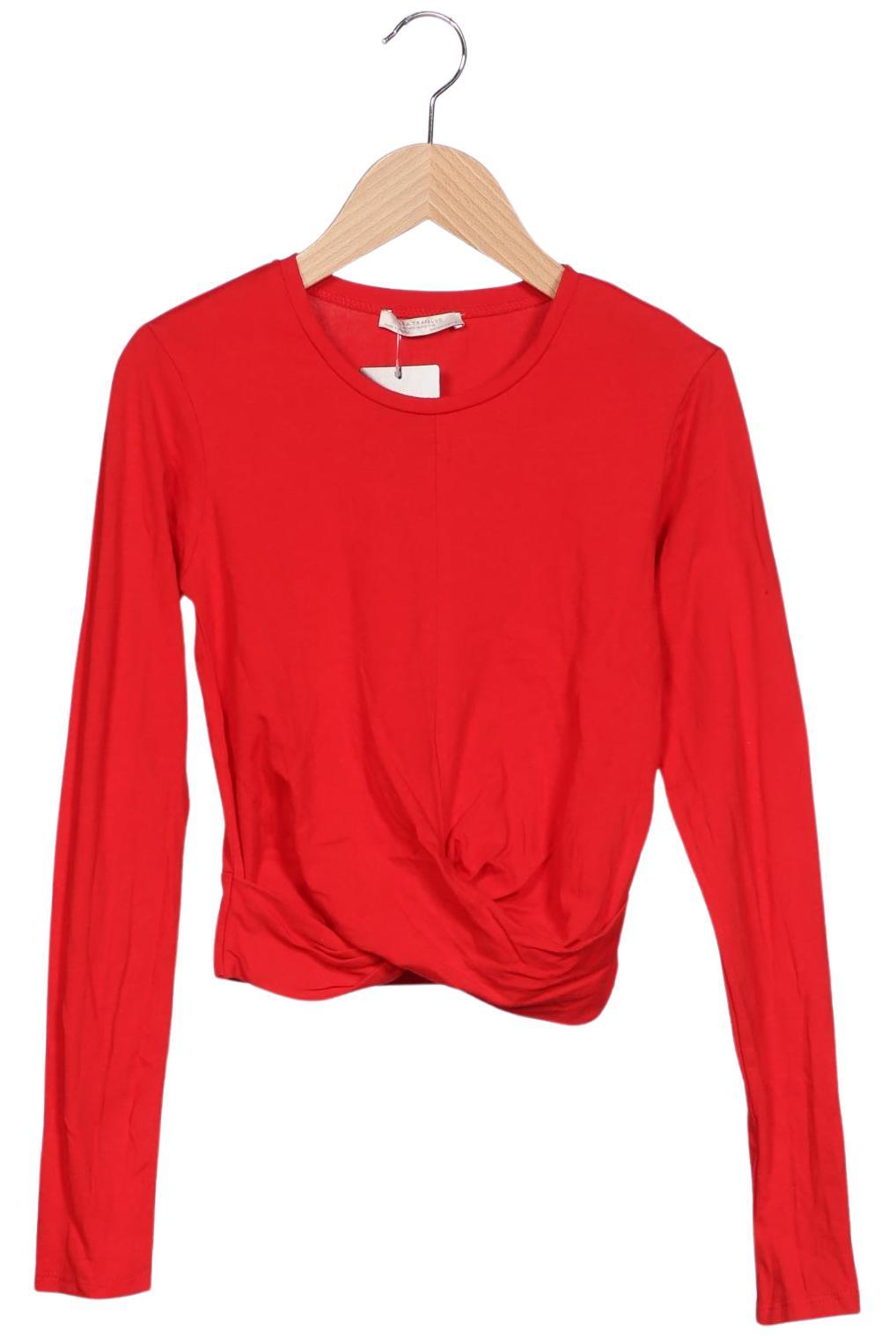 

Zara Damen Langarmshirt, rot, Gr. 36