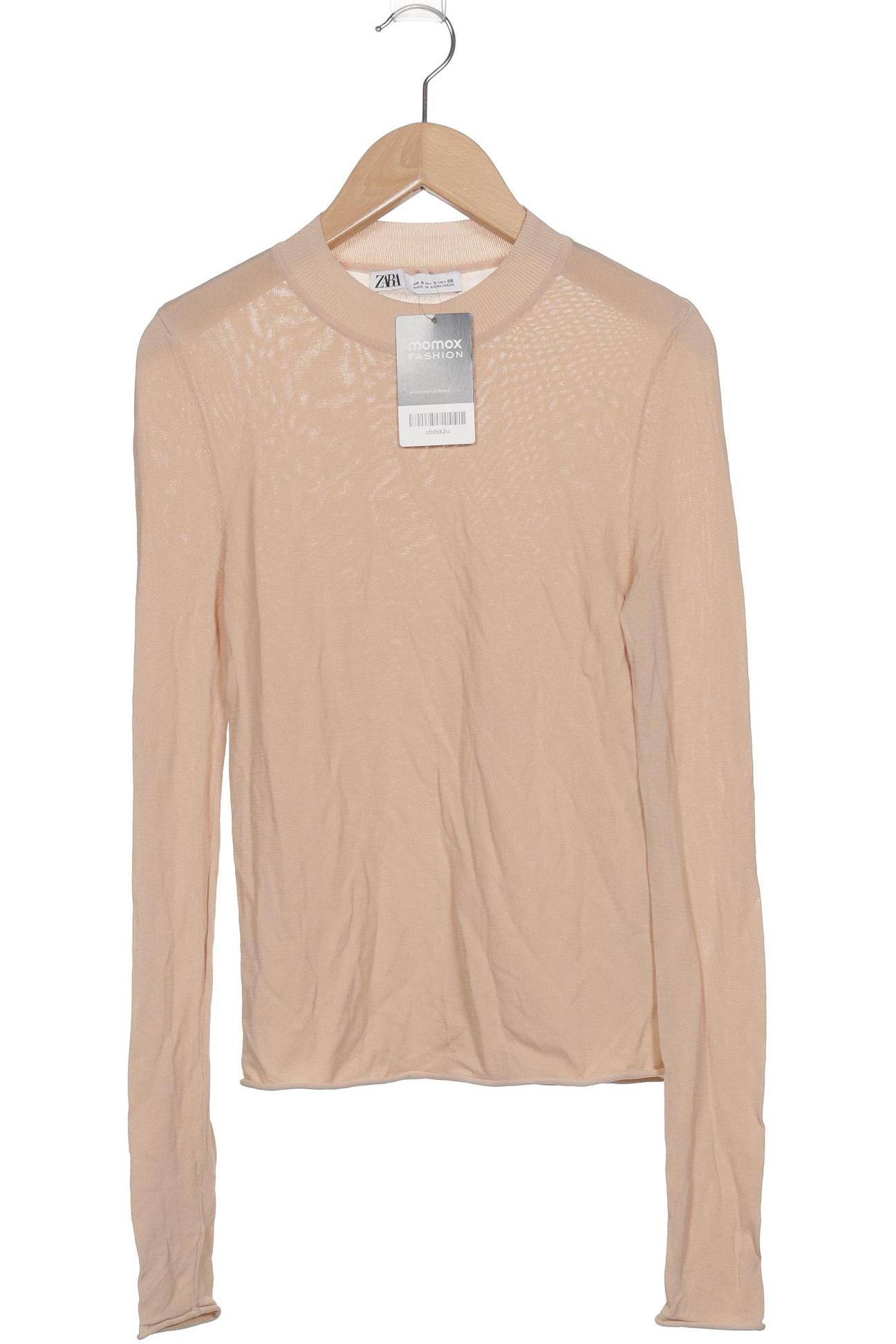 

Zara Damen Langarmshirt, beige, Gr. 36