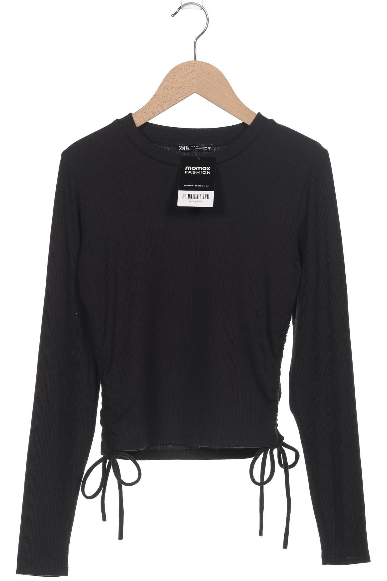 

Zara Damen Langarmshirt, schwarz, Gr. 38