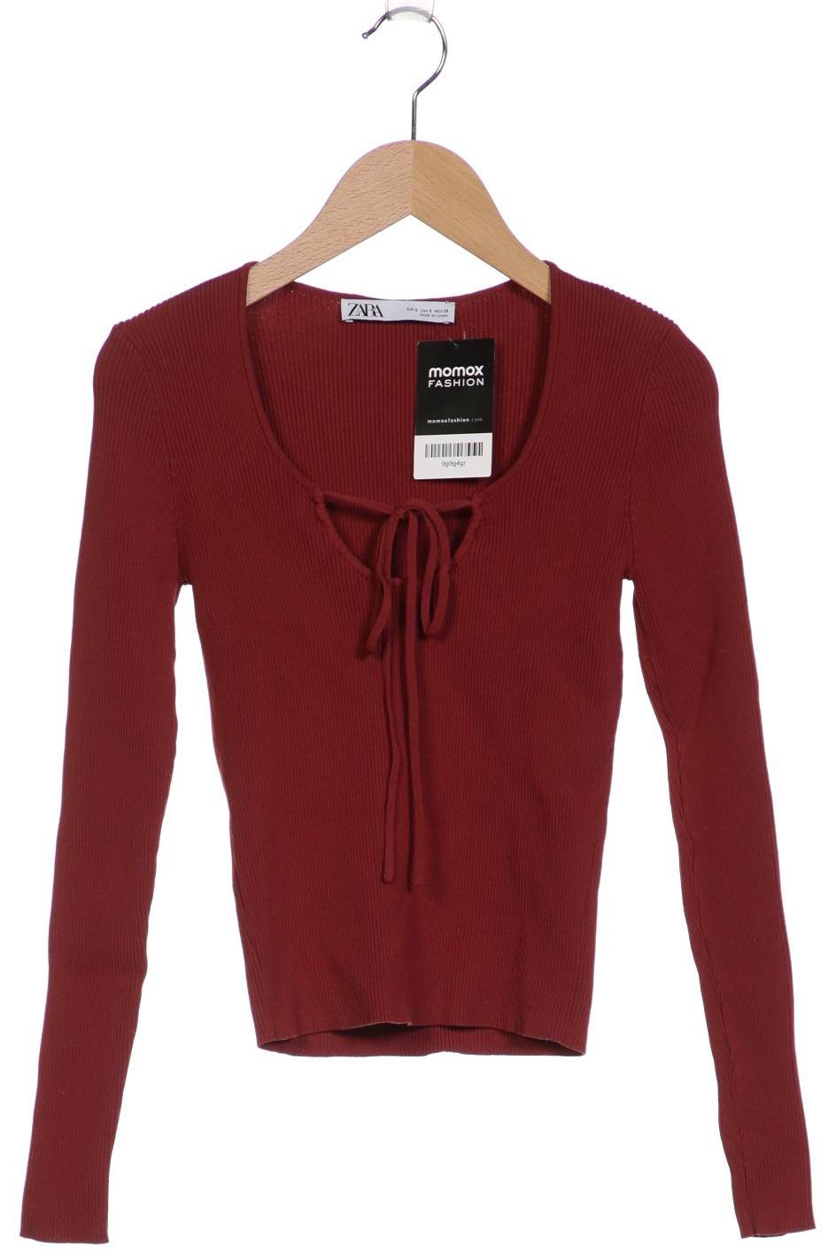 

Zara Damen Langarmshirt, bordeaux, Gr. 36