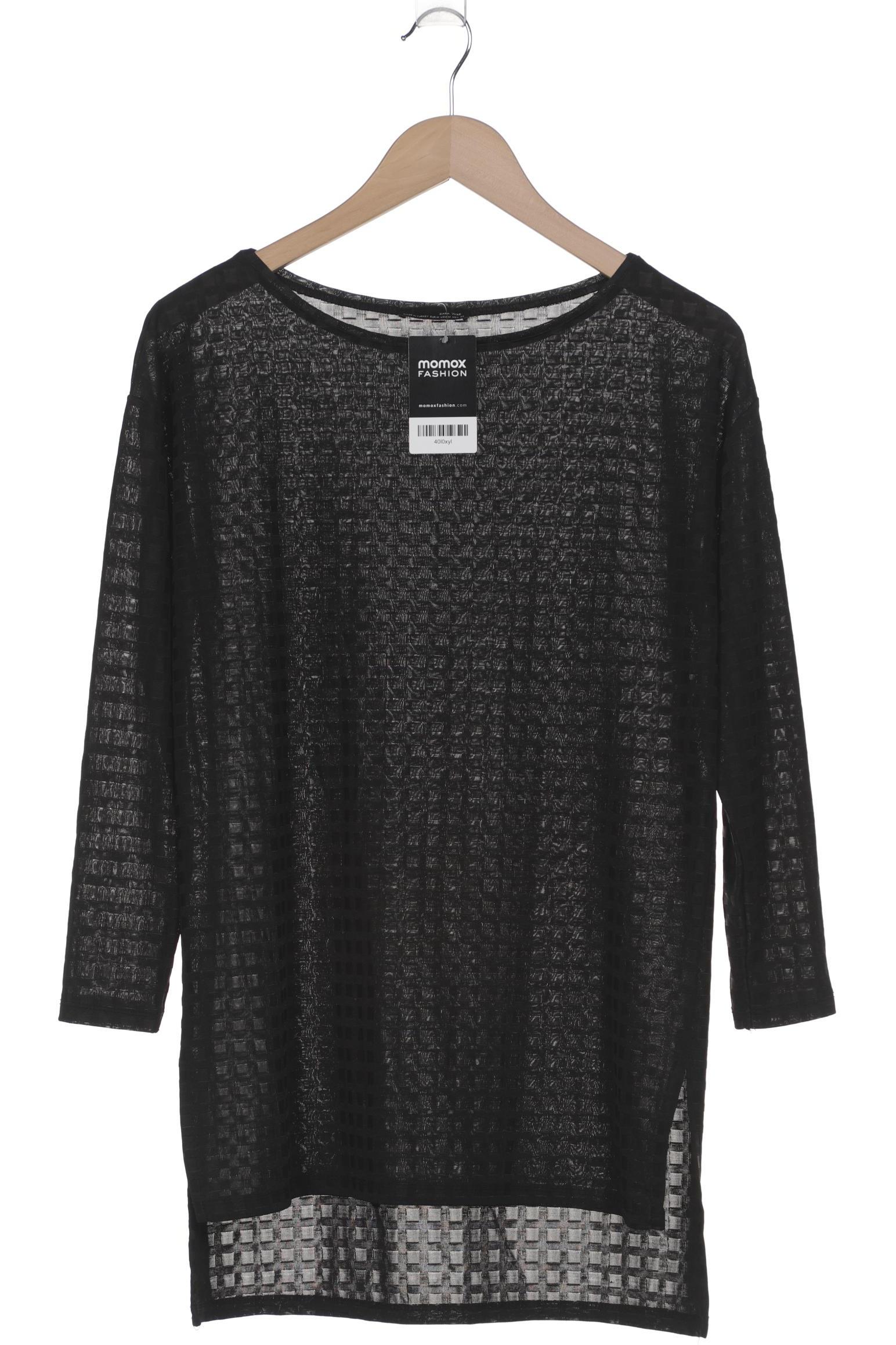 

Zara Damen Langarmshirt, schwarz, Gr. 38