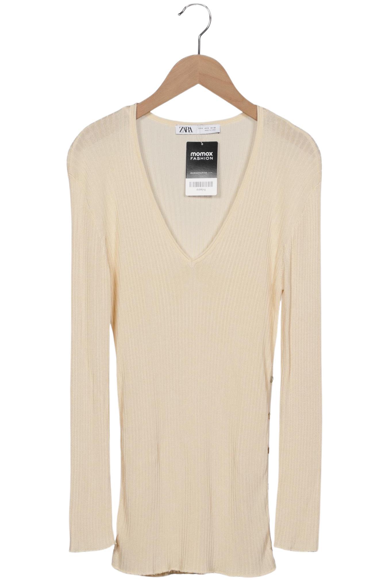 

Zara Damen Langarmshirt, cremeweiß, Gr. 36