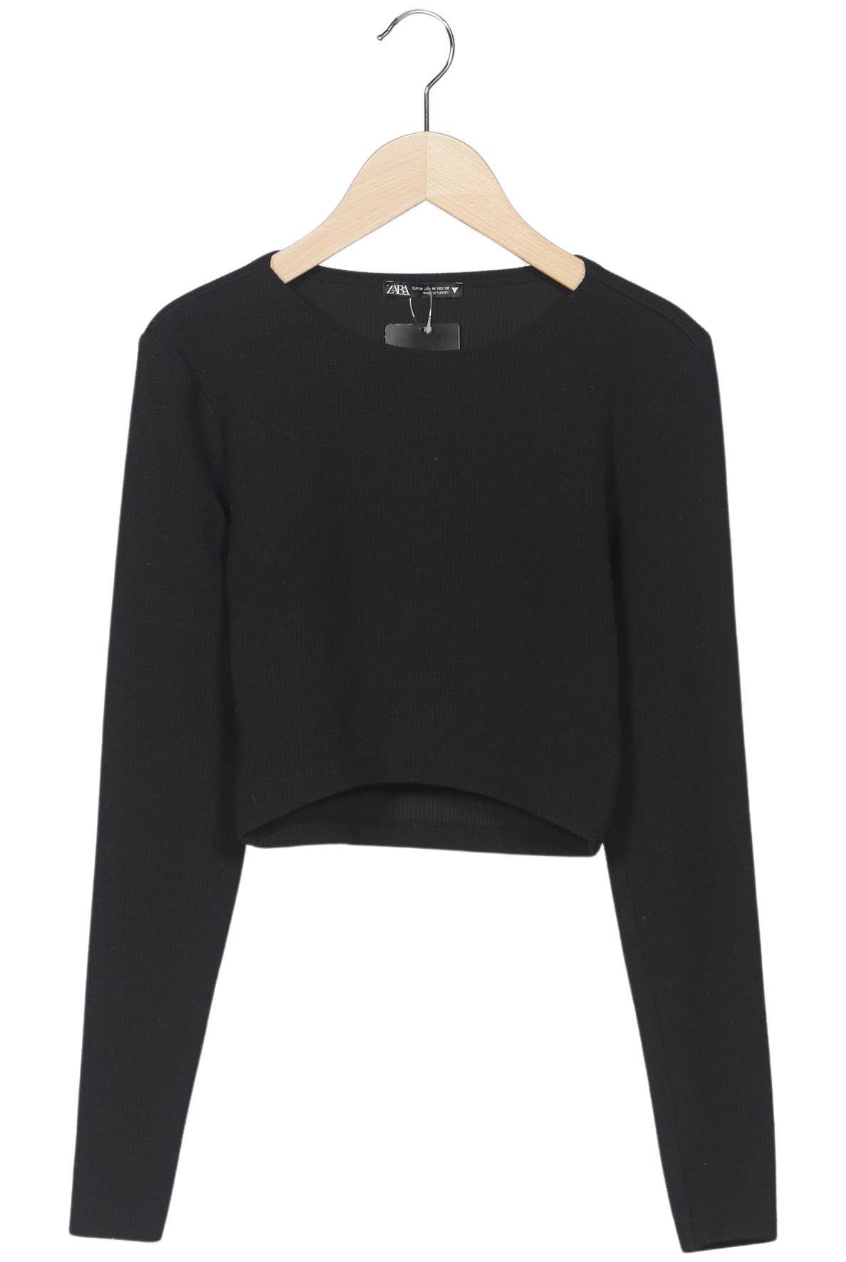 

Zara Damen Langarmshirt, schwarz, Gr. 38