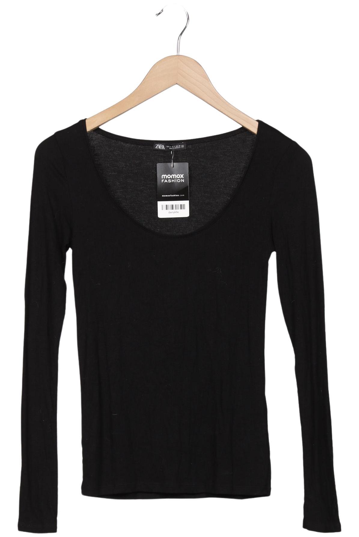 

Zara Damen Langarmshirt, schwarz, Gr. 36