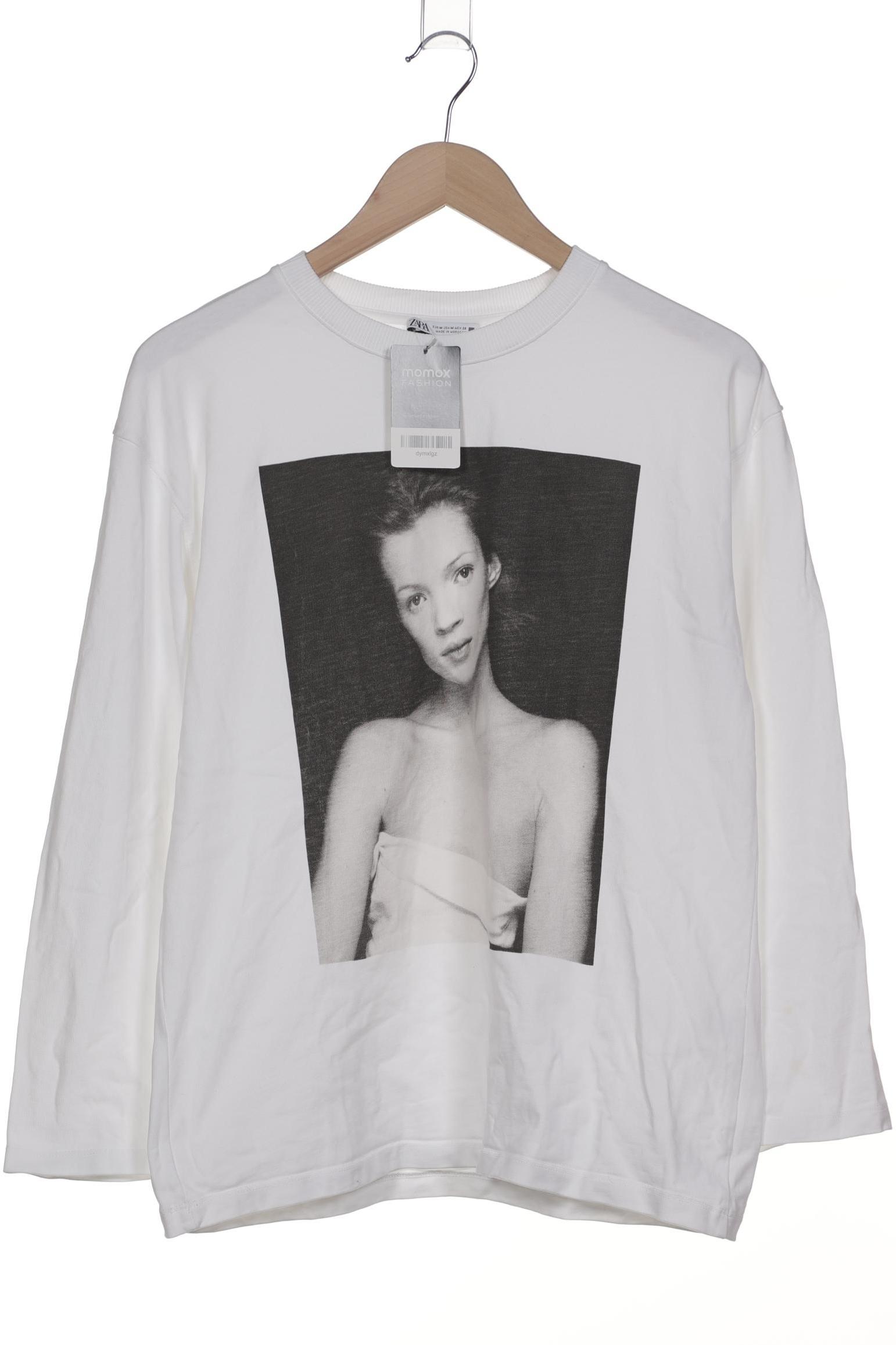 

Zara Damen Langarmshirt, weiß, Gr. 38