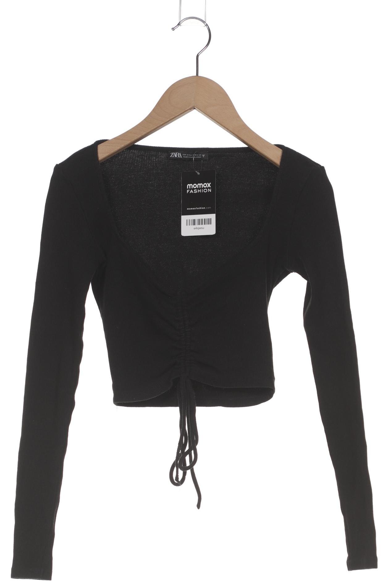 

Zara Damen Langarmshirt, schwarz, Gr. 36