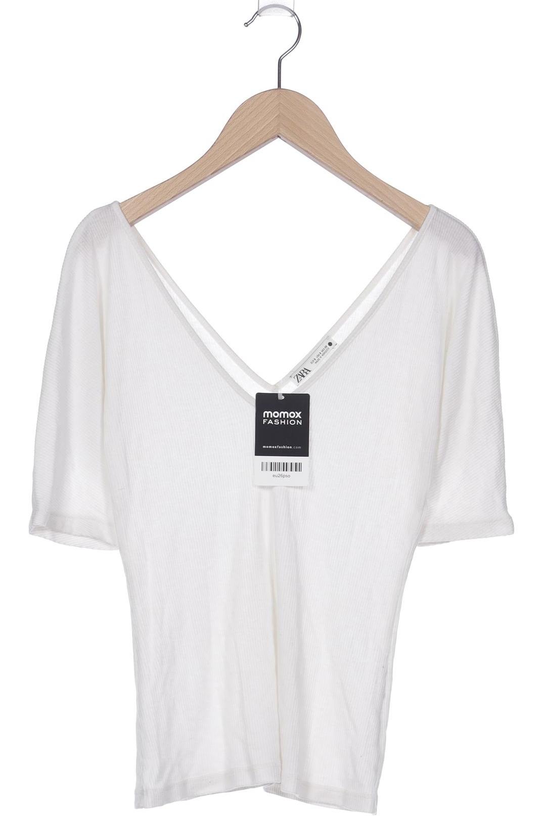 

Zara Damen Langarmshirt, cremeweiß, Gr. 36