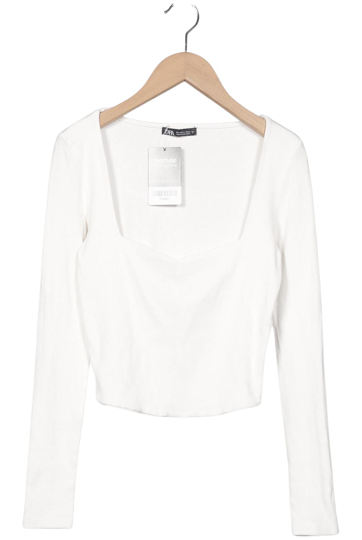 

Zara Damen Langarmshirt, weiß, Gr. 38