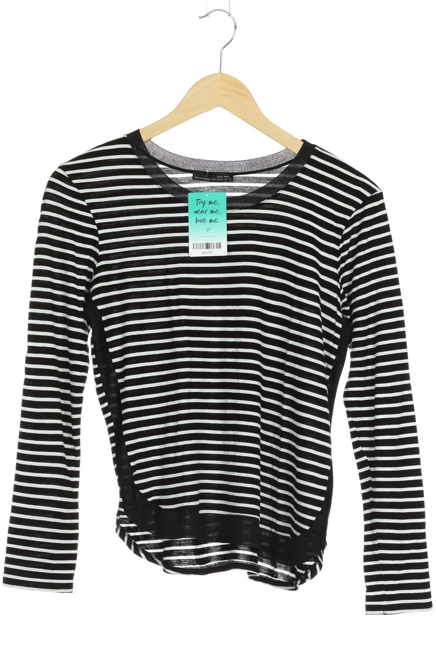 

Zara Damen Langarmshirt, schwarz, Gr. 36