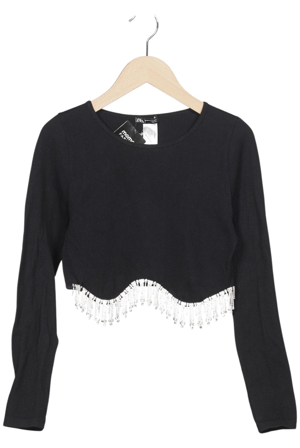 

Zara Damen Langarmshirt, schwarz, Gr. 38