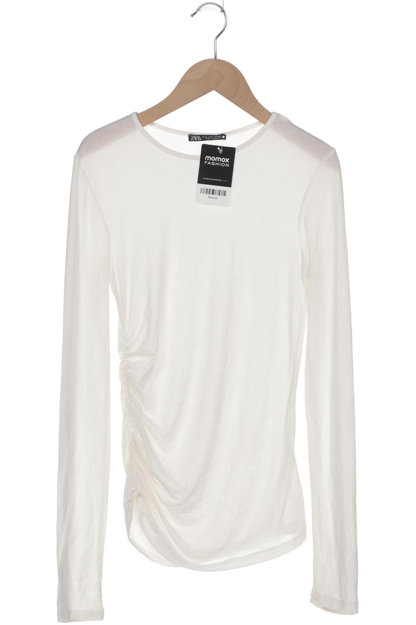 

Zara Damen Langarmshirt, weiß, Gr. 36