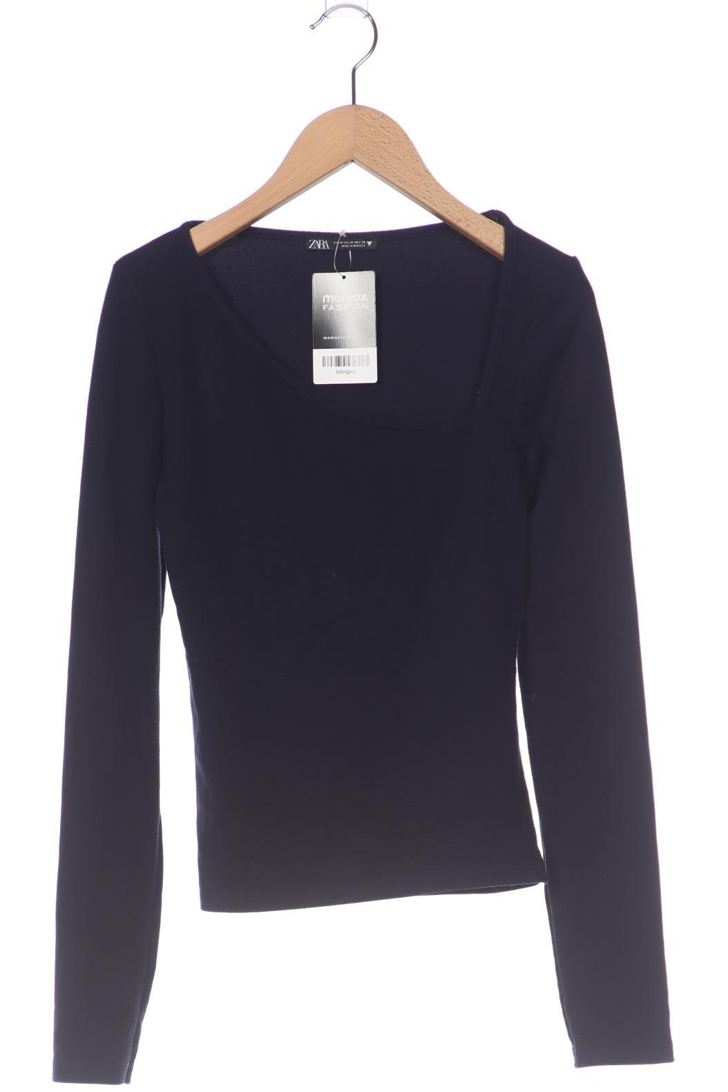 

Zara Damen Langarmshirt, marineblau, Gr. 38