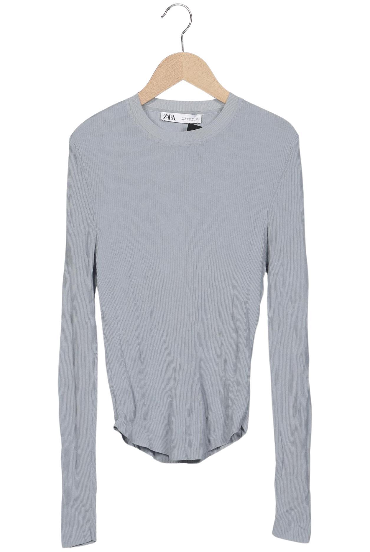 

Zara Damen Langarmshirt, hellblau, Gr. 42