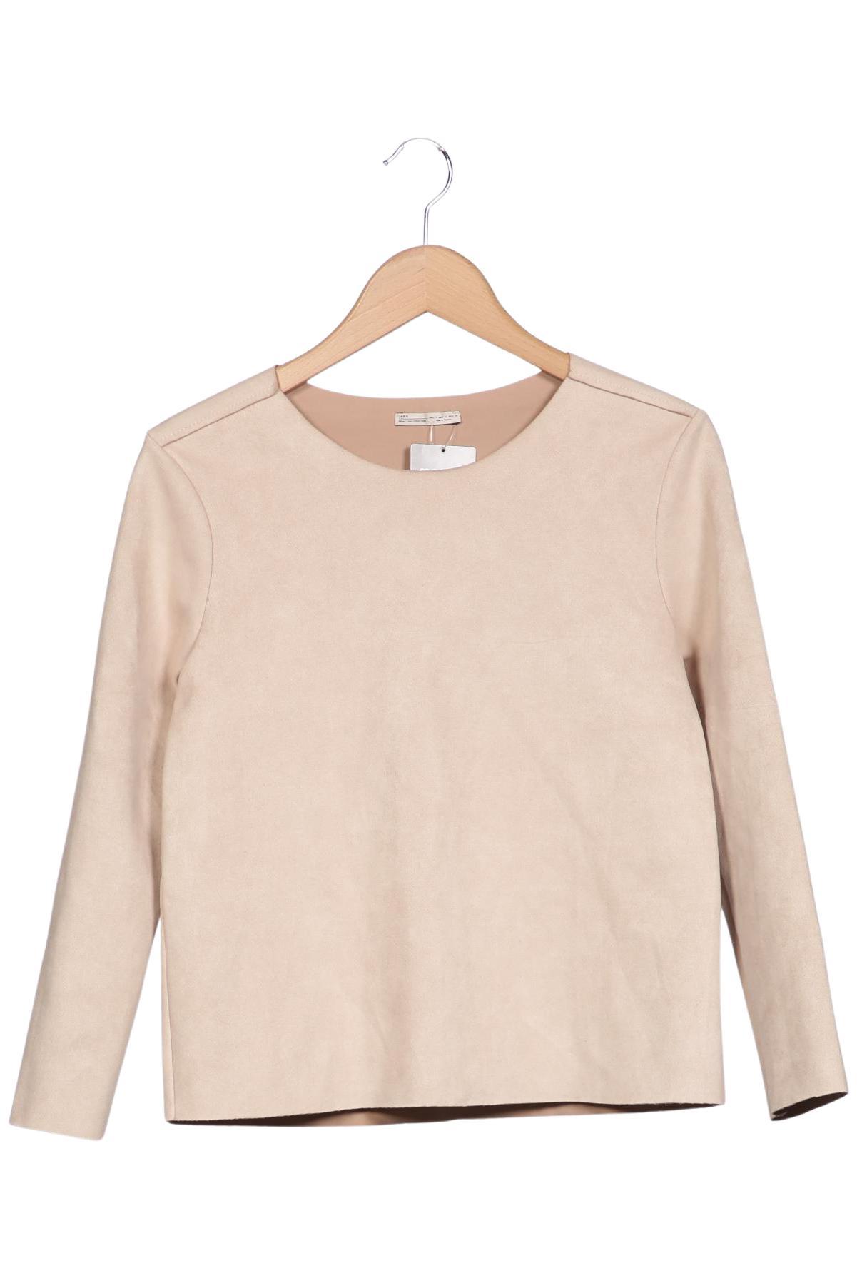 

Zara Damen Langarmshirt, beige, Gr. 36