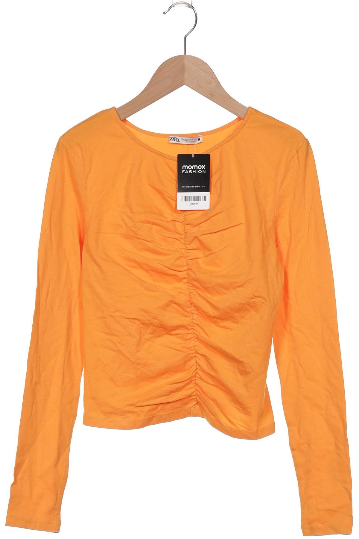 

Zara Damen Langarmshirt, orange, Gr. 36