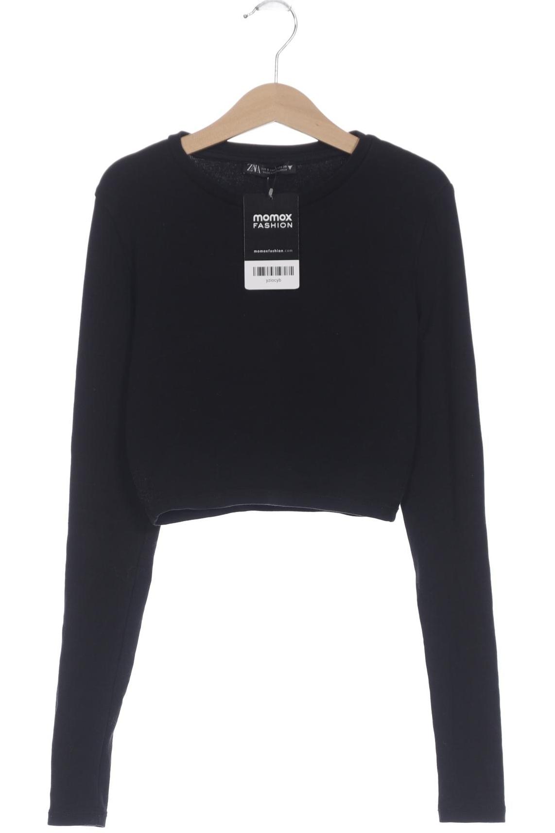 

Zara Damen Langarmshirt, schwarz, Gr. 36