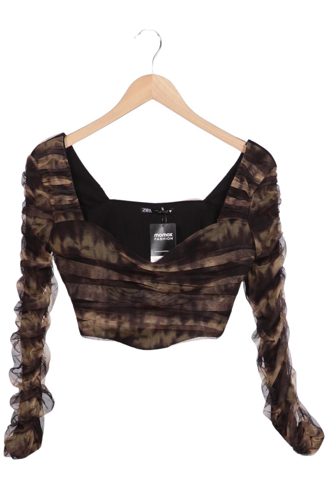 

Zara Damen Langarmshirt, braun, Gr. 38