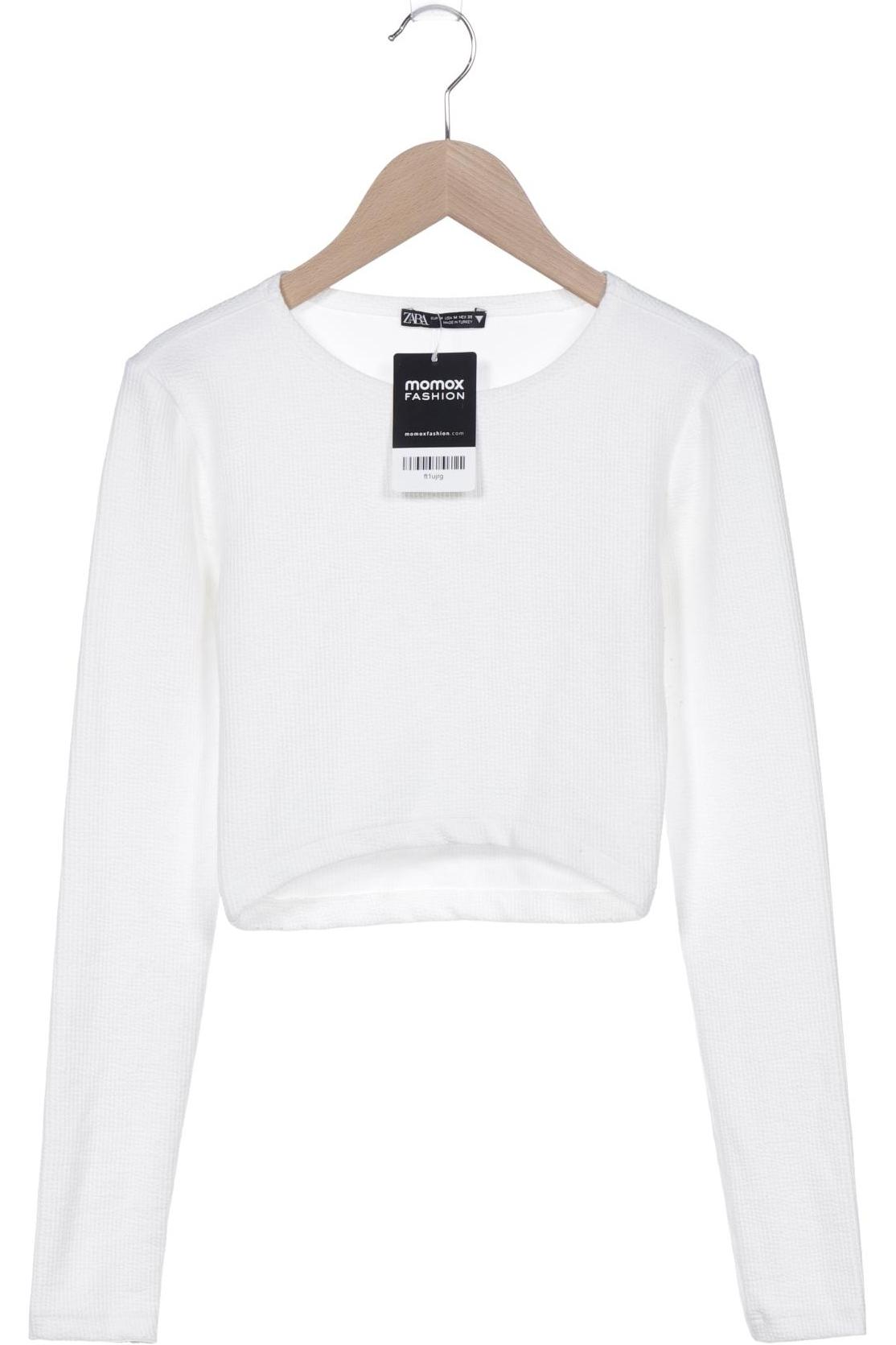 

Zara Damen Langarmshirt, weiß, Gr. 38