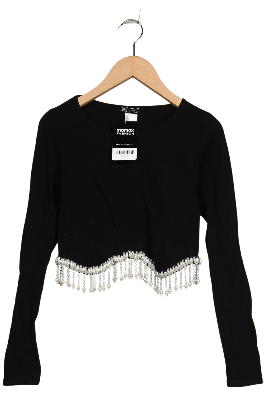 

Zara Damen Langarmshirt, schwarz, Gr. 38