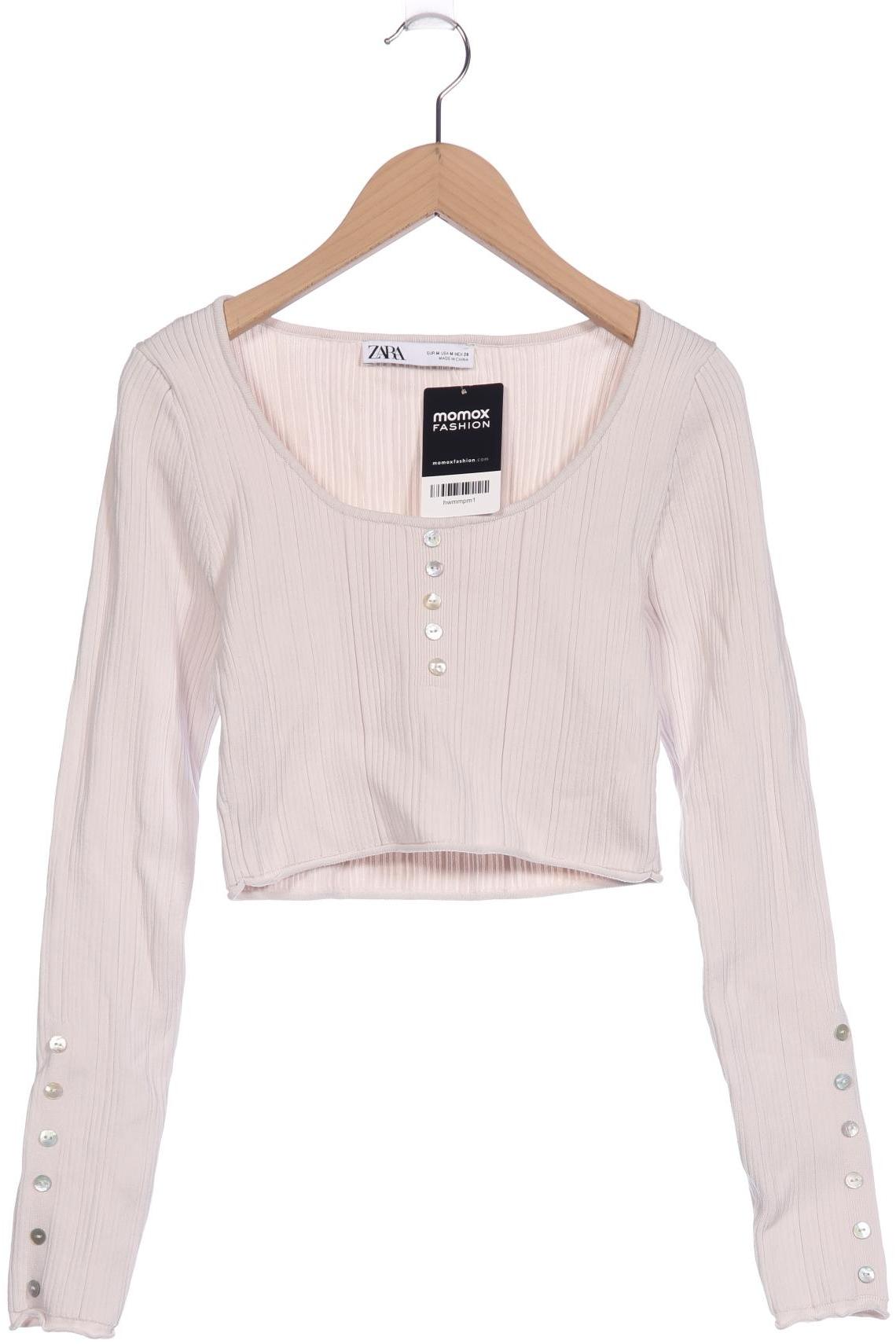 

Zara Damen Langarmshirt, weiß, Gr. 38