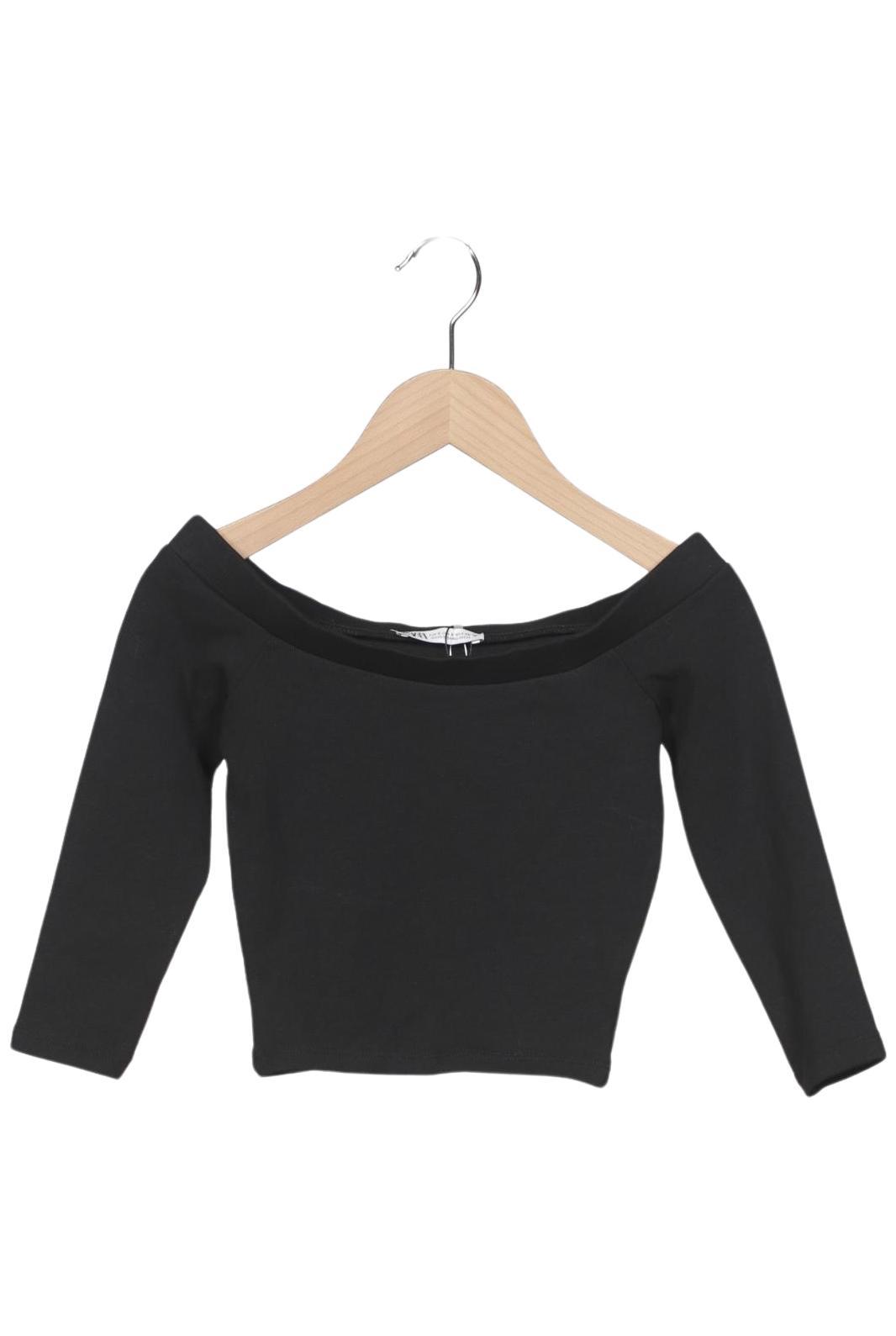 

Zara Damen Langarmshirt, schwarz, Gr. 36