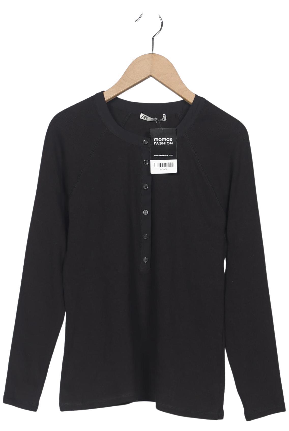 

Zara Damen Langarmshirt, schwarz, Gr. 42
